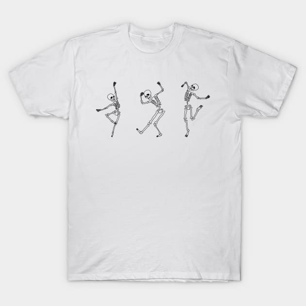 Dancing Skulls T-Shirt by KarolinaPaz